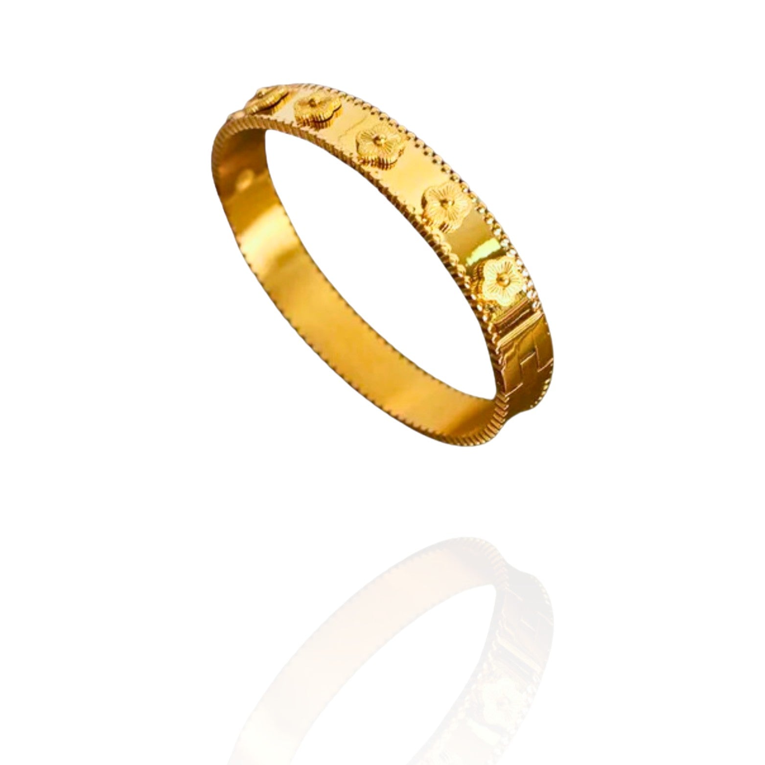 Zara | Gold-Plated Titanium Steel Bangle