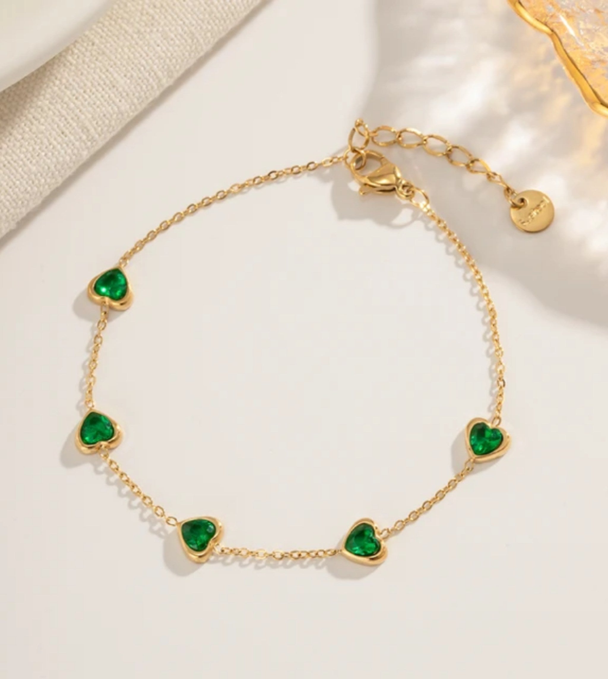 Emerald Heart Bracelet