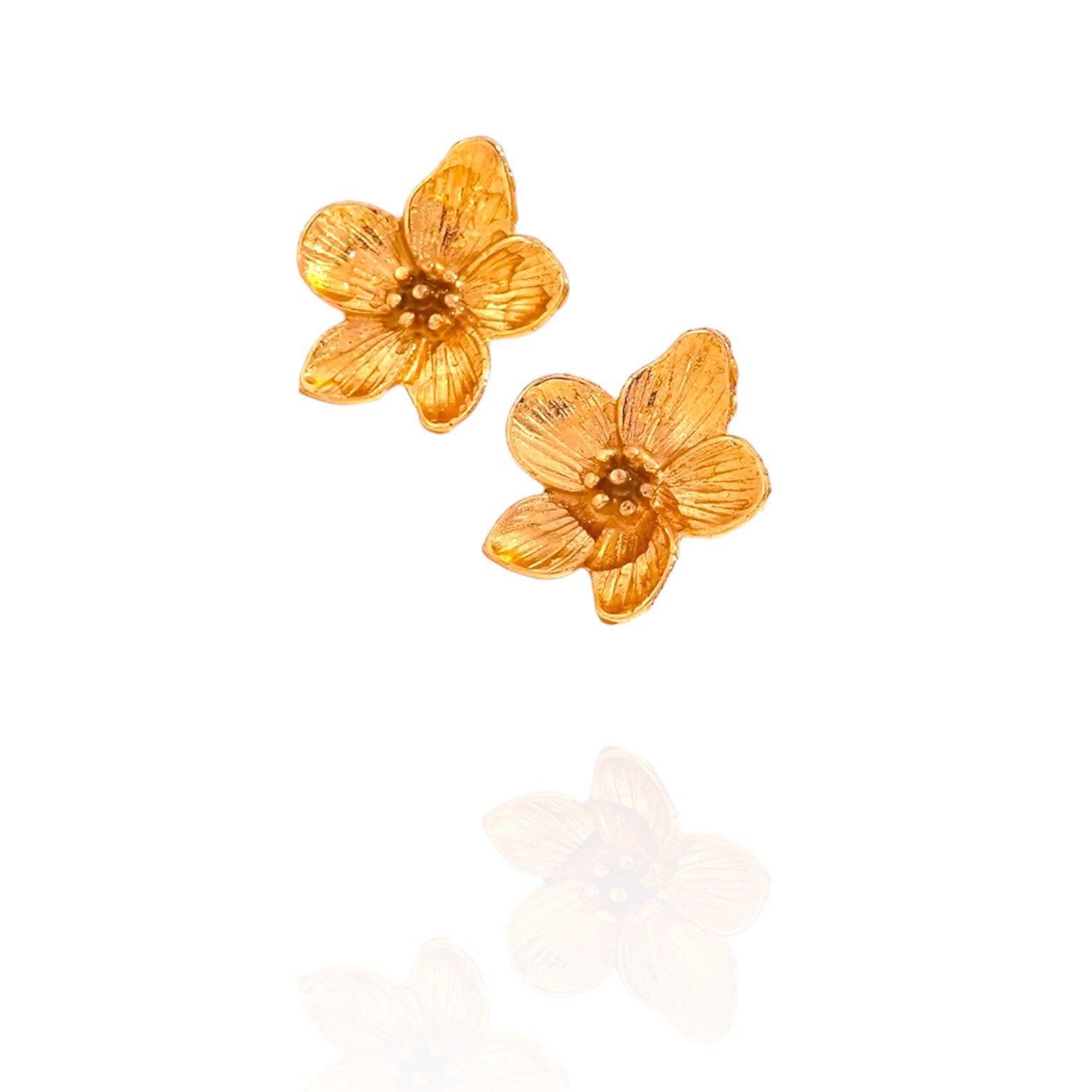 Marigold Blossom Stud Earrings