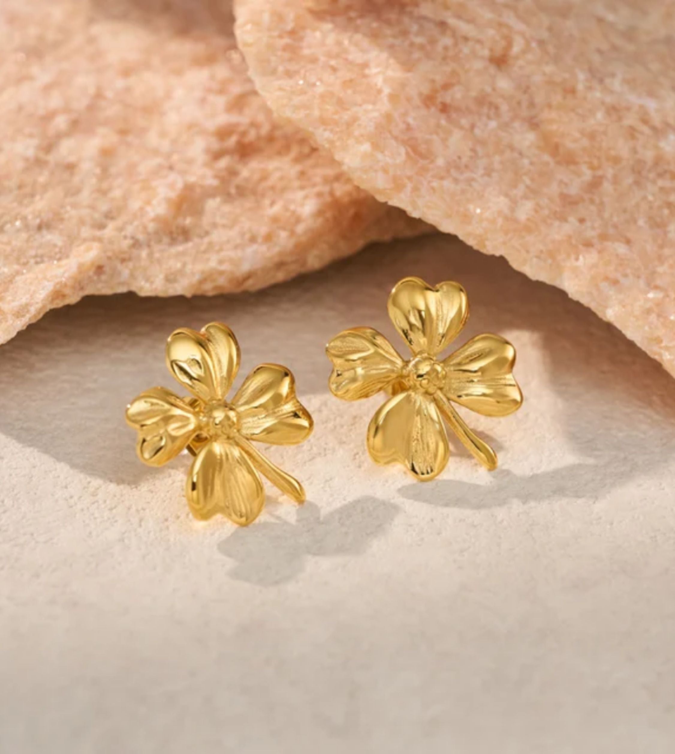 Golden Clover Vintage Earrings