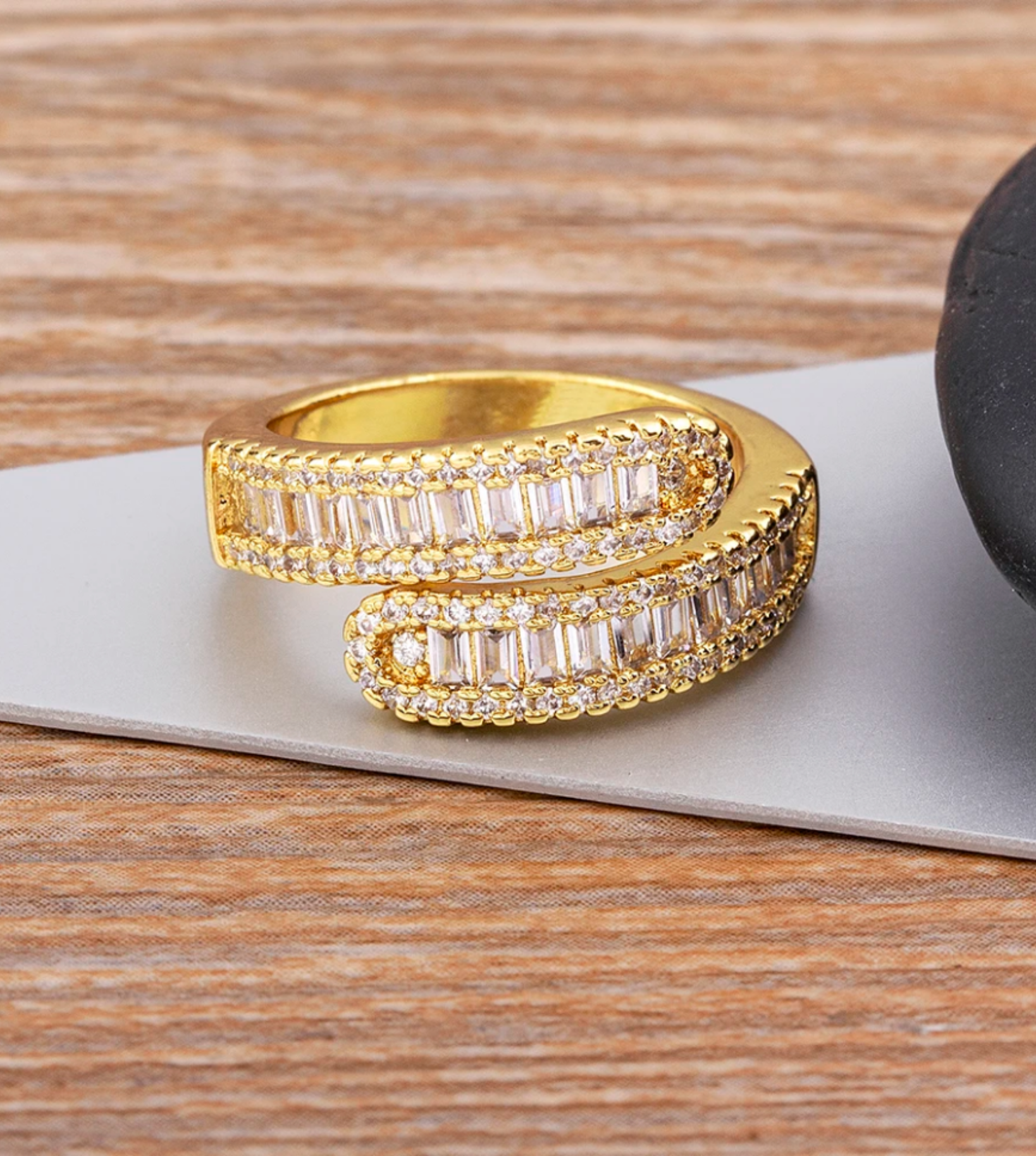 Golden Embrace Band Ring