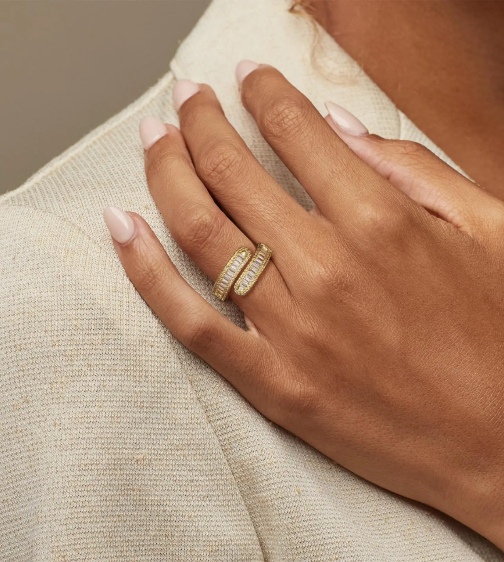 Golden Embrace Band Ring
