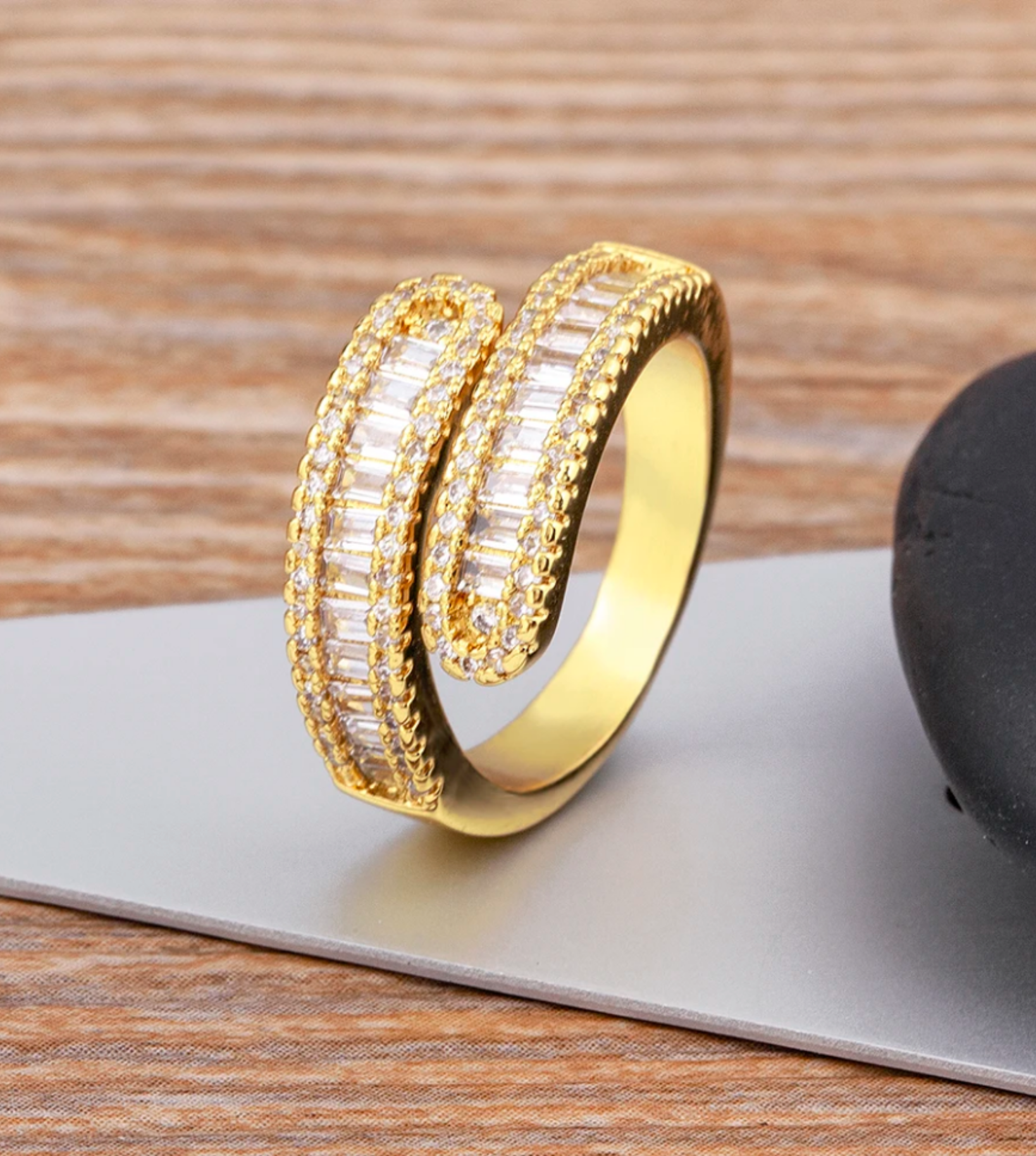 Golden Embrace Band Ring