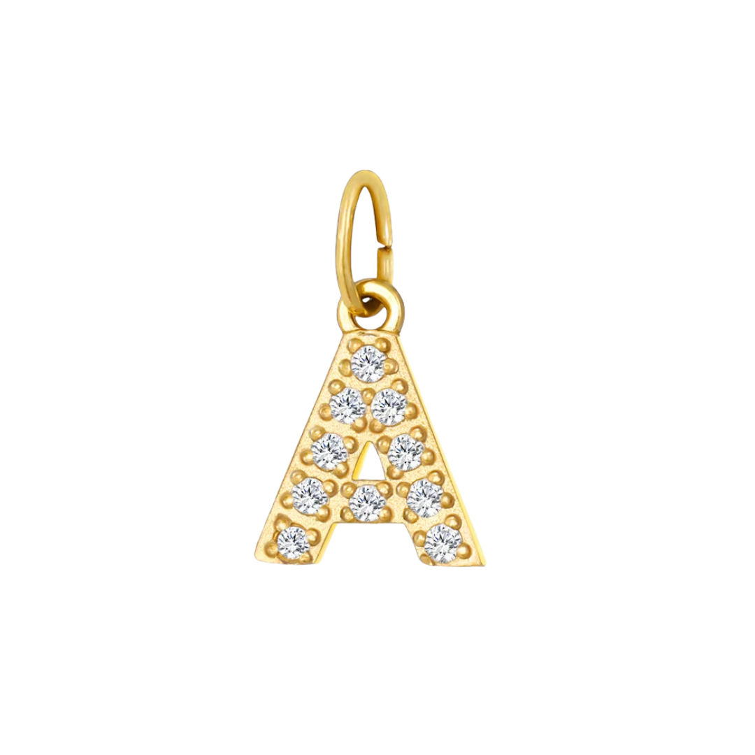 Mini Letters | Gold Plated Sparkling Charms