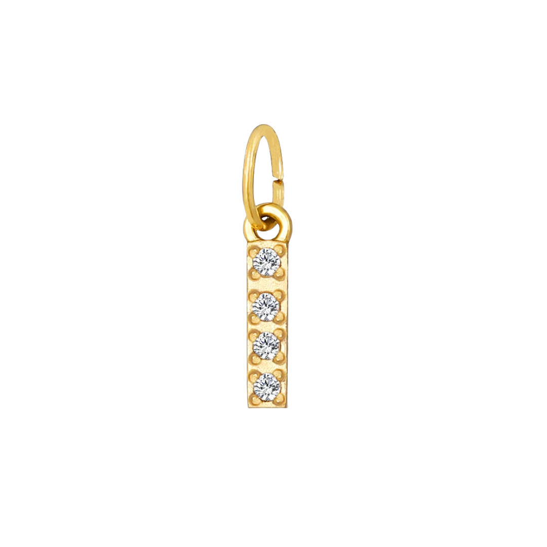 Mini Letters | Gold Plated Sparkling Charms