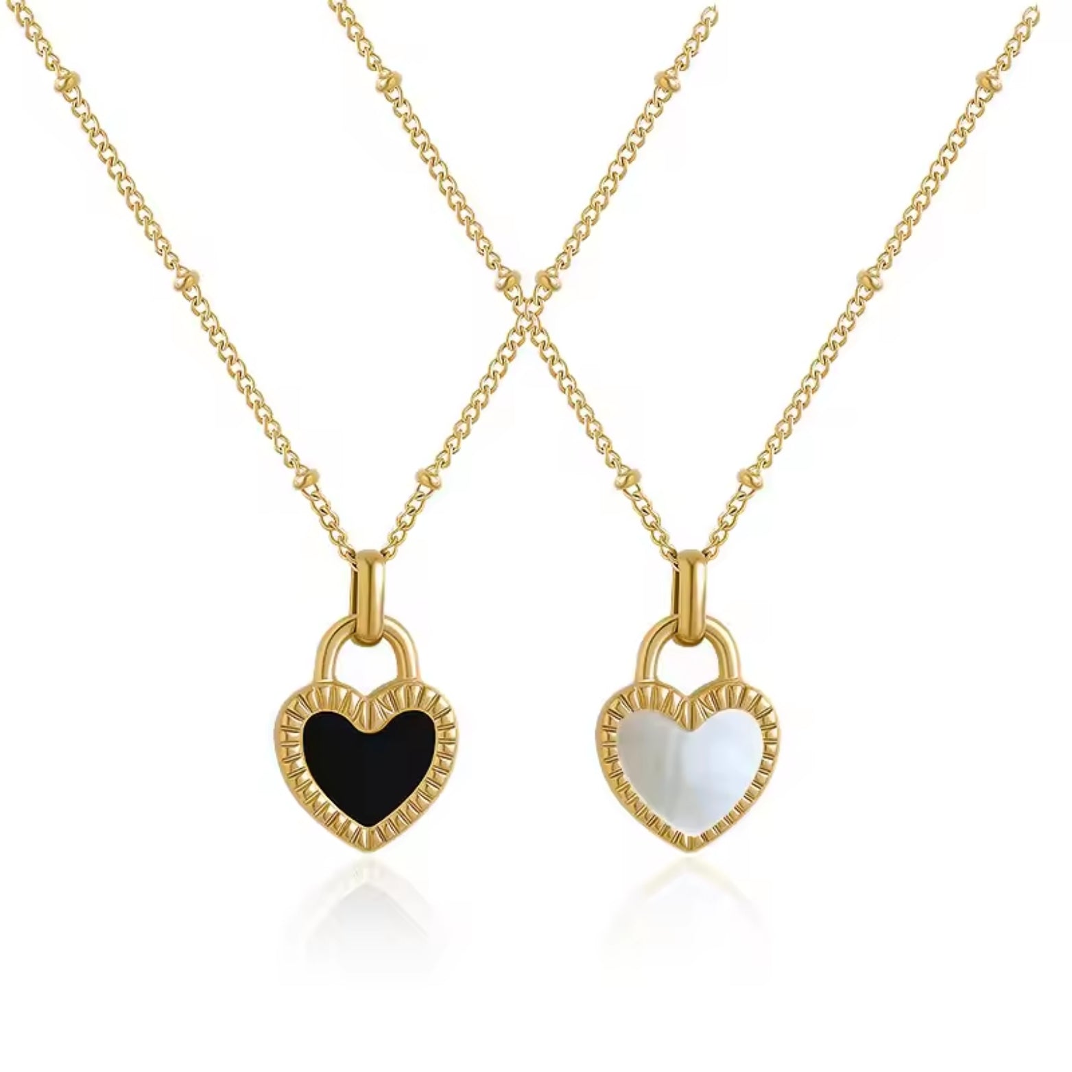 Livia | Reversible Heart Necklace