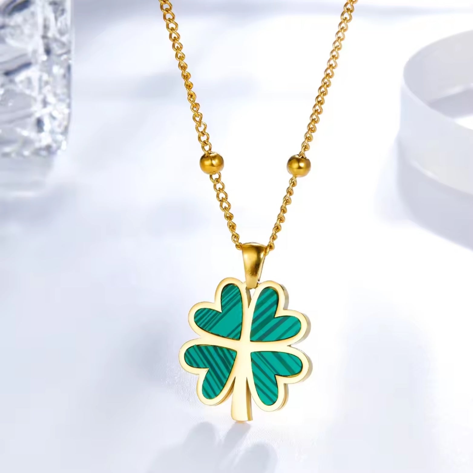 Lila | Clover Charm Necklace