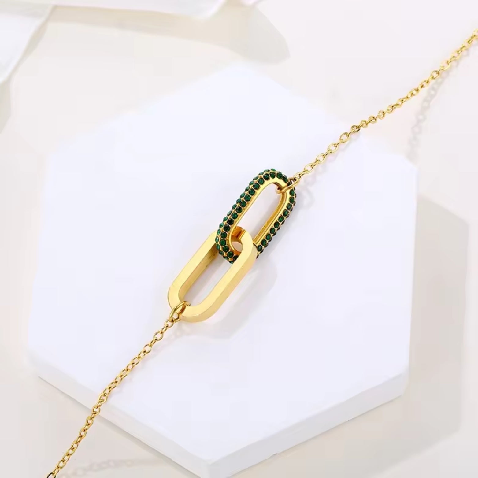 Emerald | Link Necklace