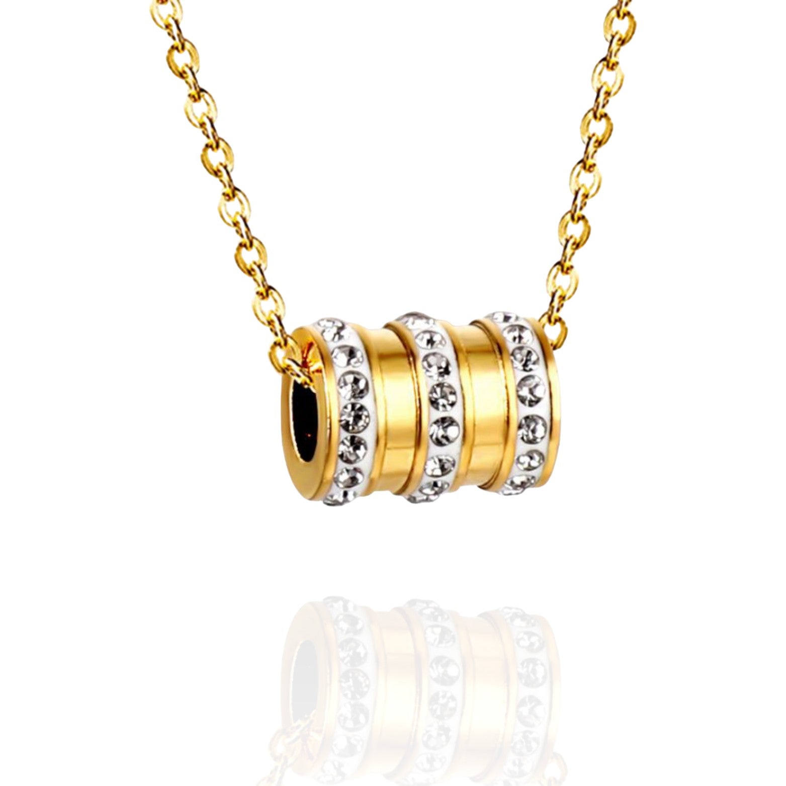 Elle | Sparkling Barrel Necklace