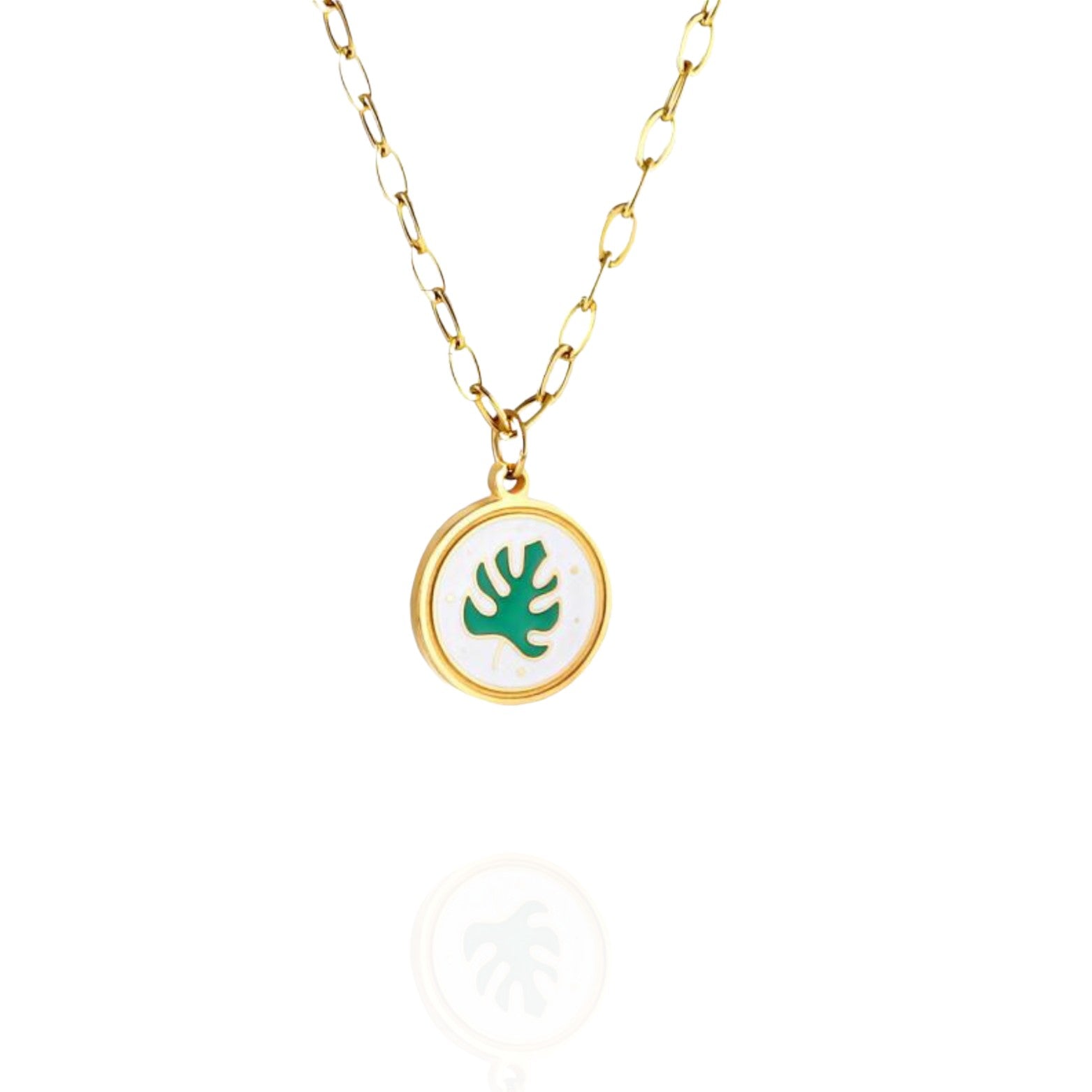 Mila | Monstera Coin Necklace