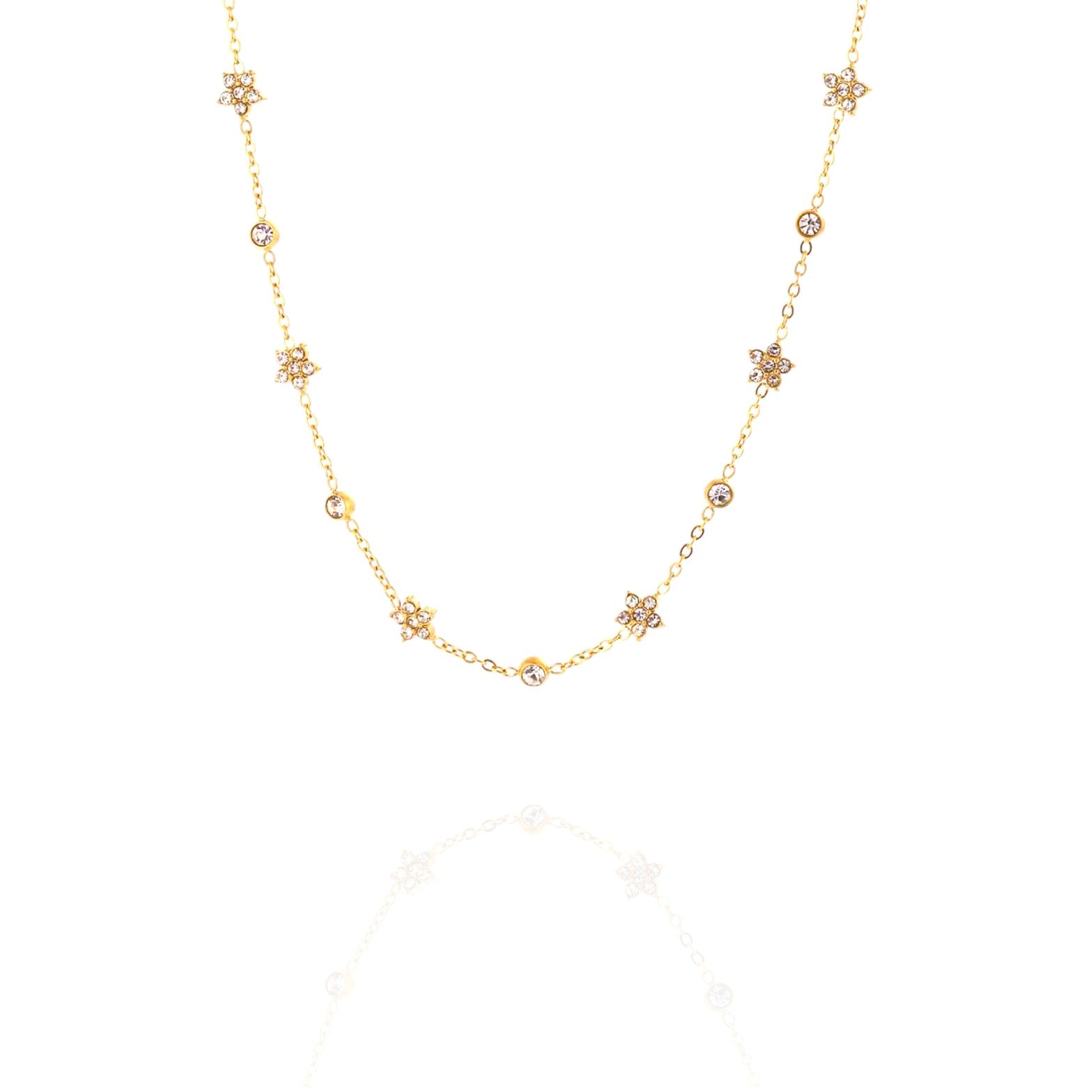 Lila | Zircon Flower Necklace