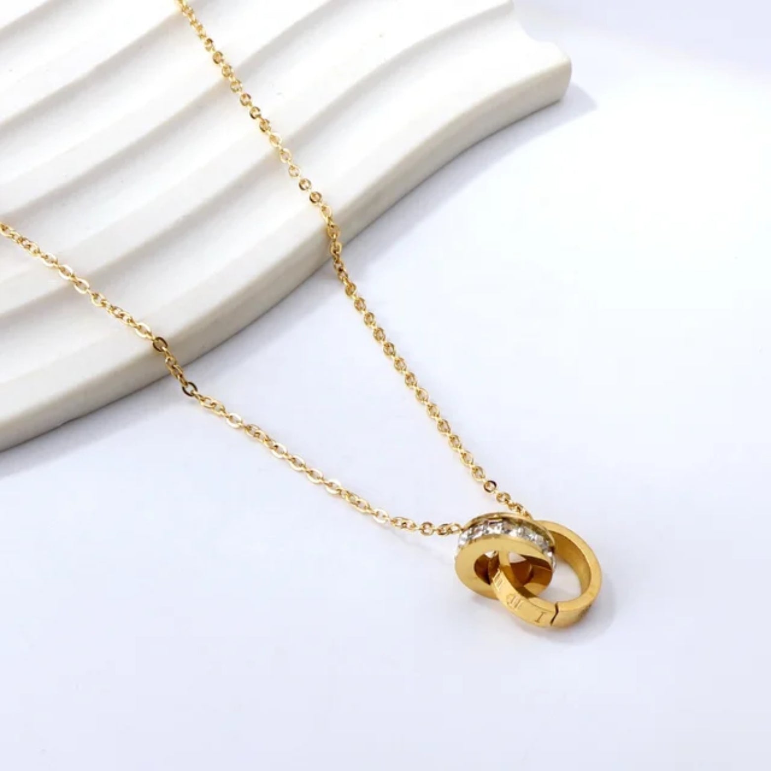 Ariana | Double Ring Necklace