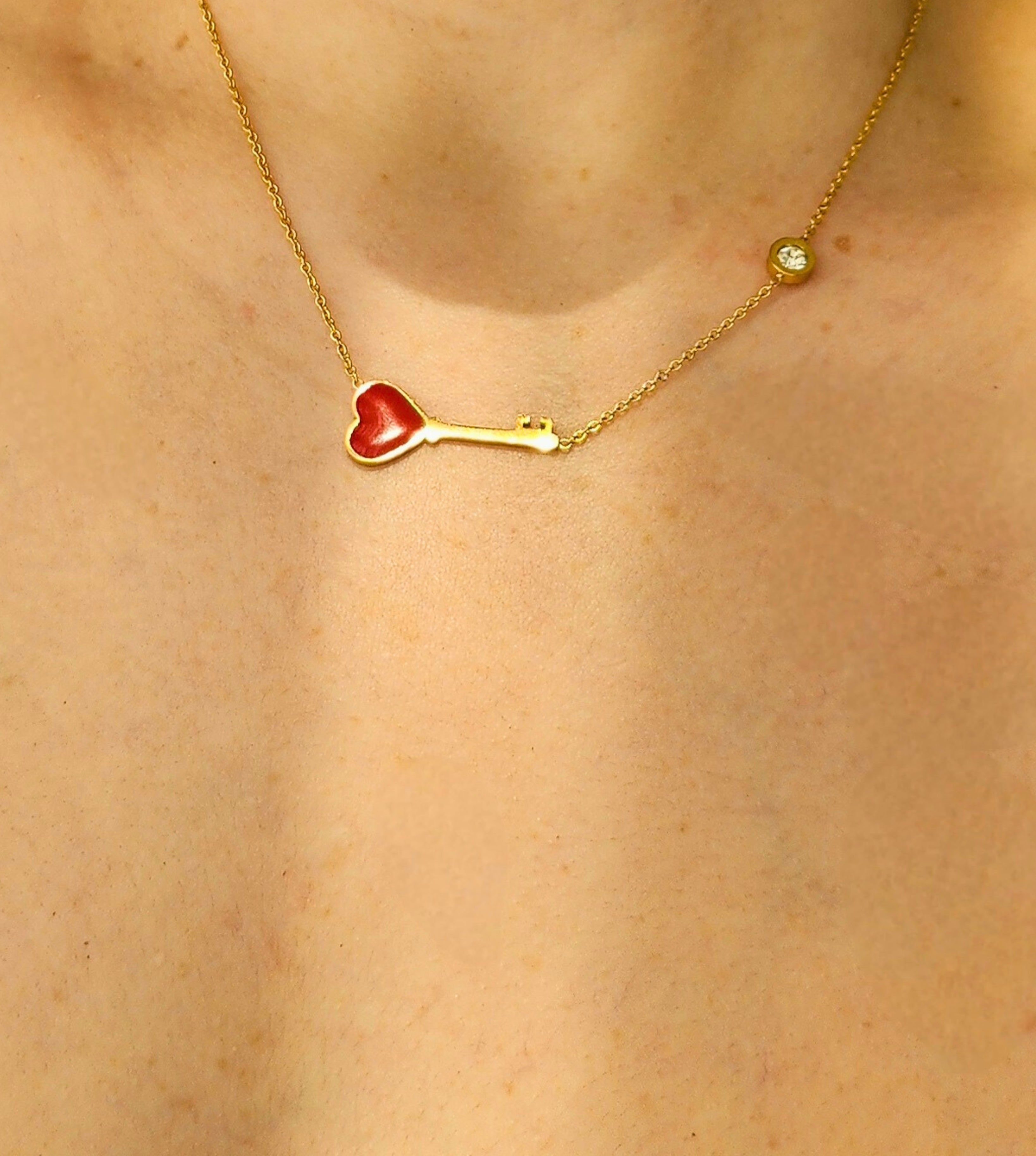 Heart Key Necklace