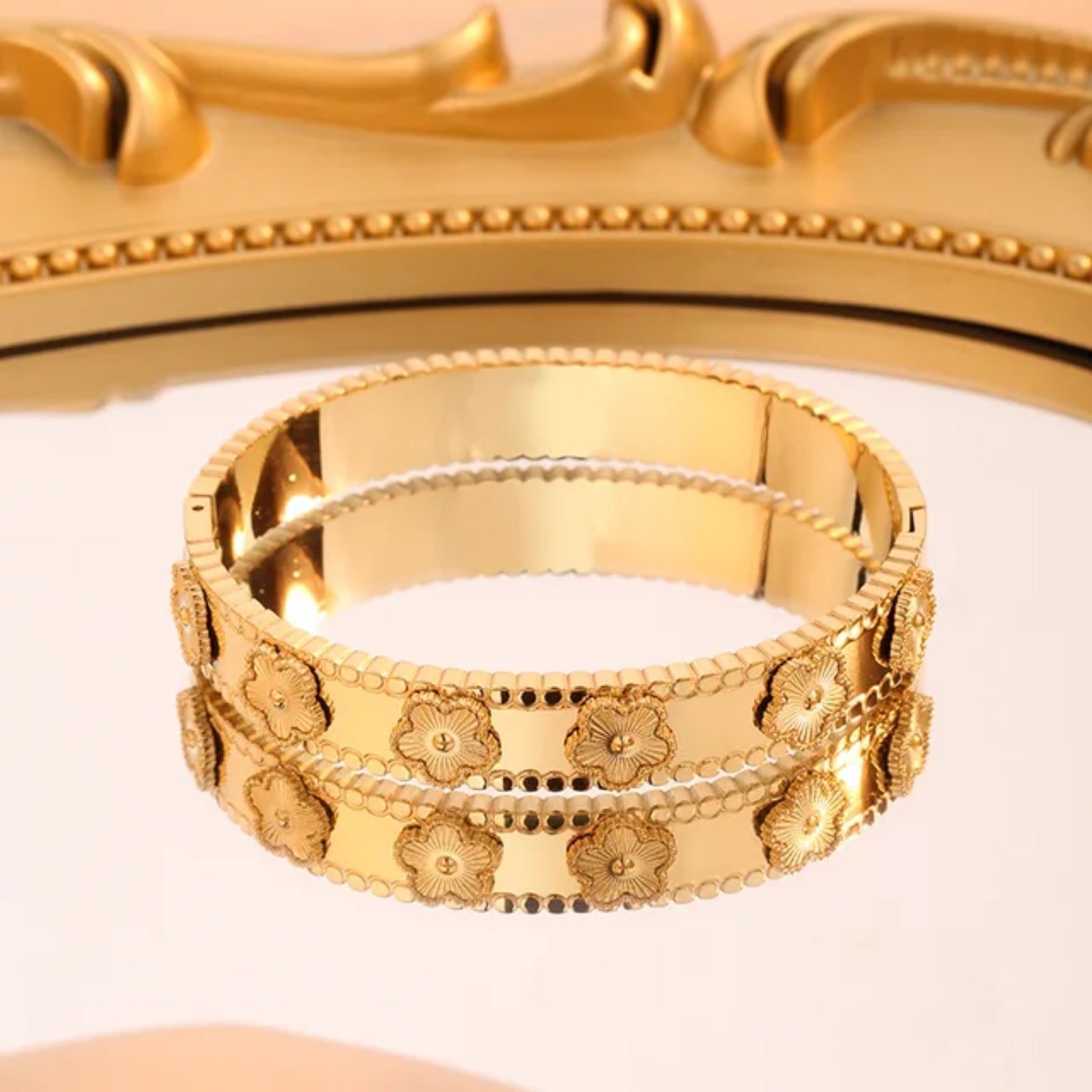 Zara | Gold-Plated Titanium Steel Bangle