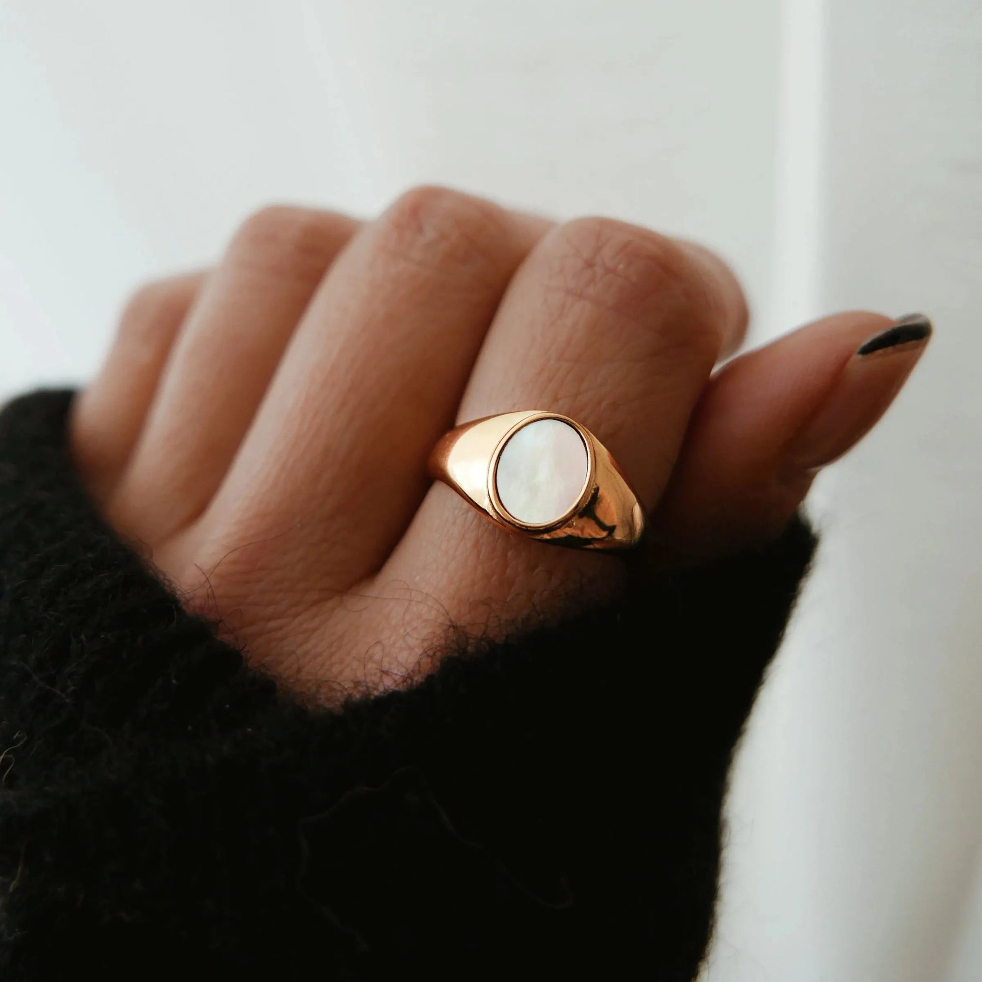 Selene Mother of Pearl Ring