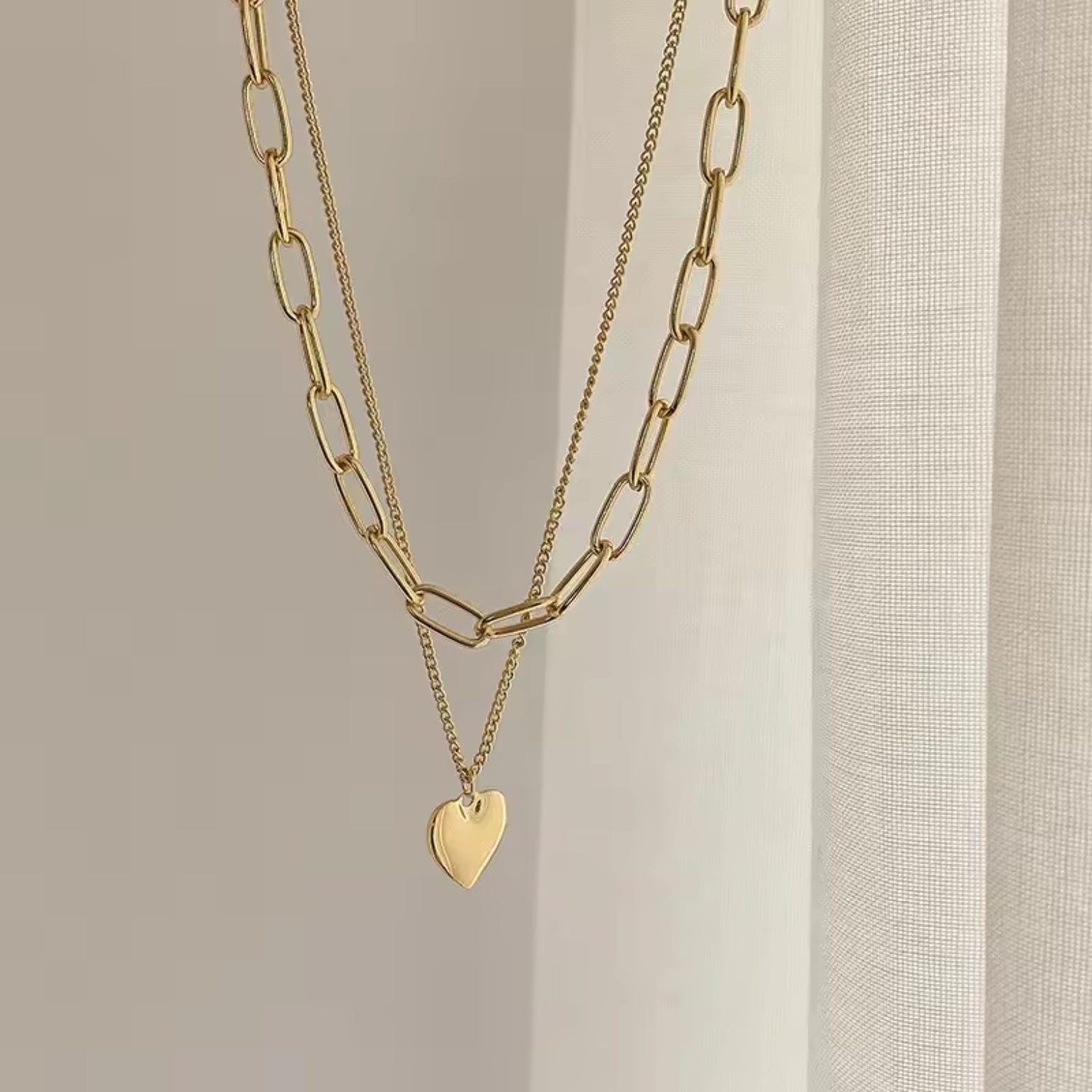 Stacie | Layered Heart Necklace