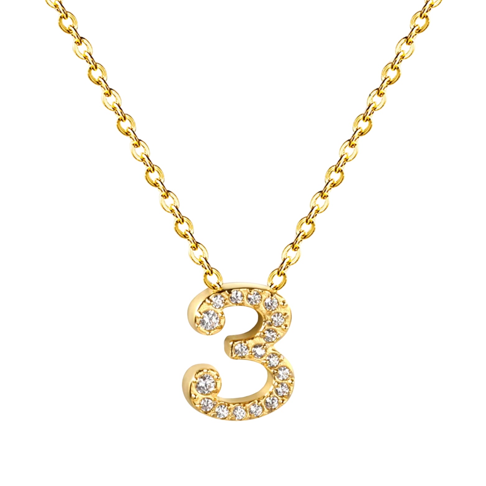 Sierra | Number Pendant Necklace