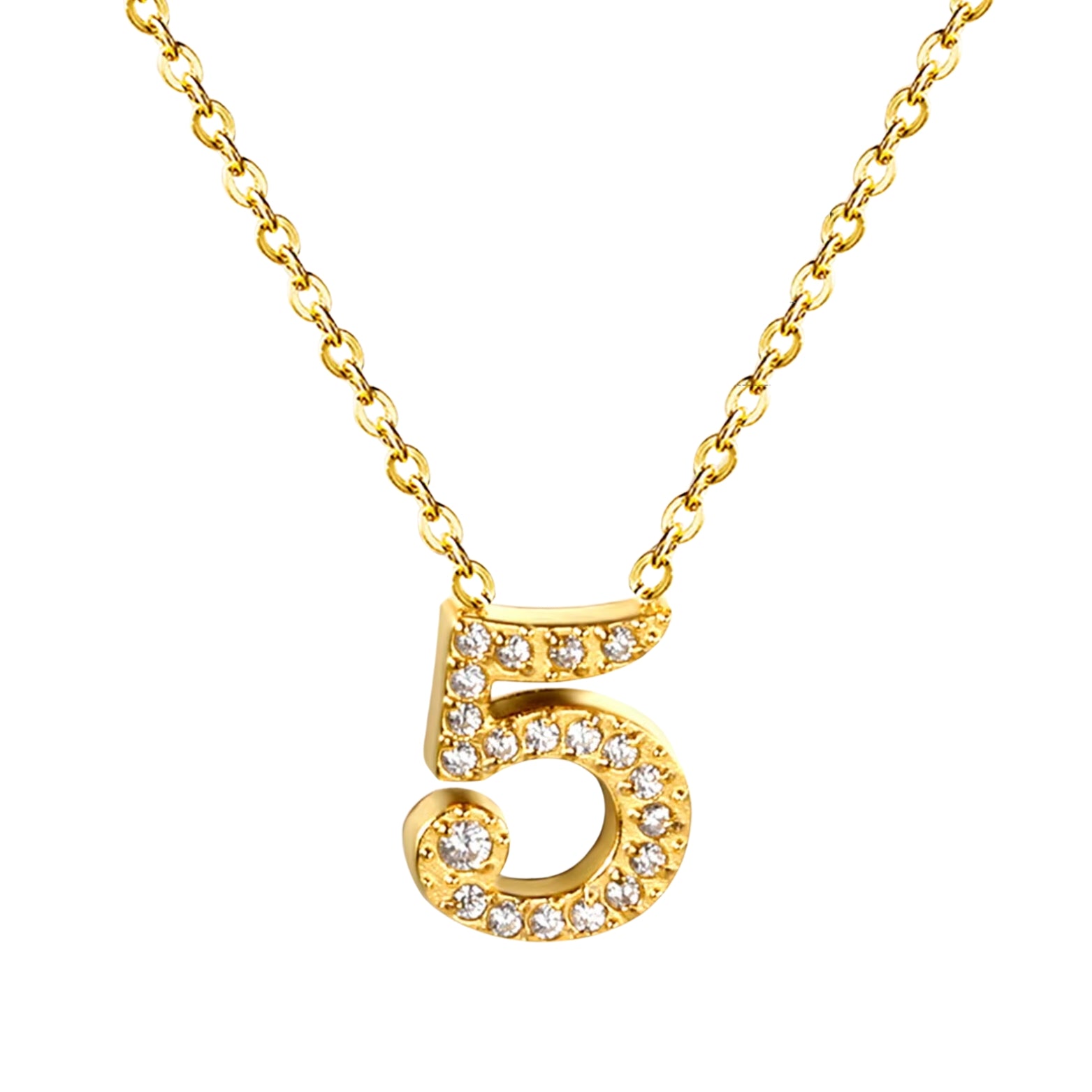 Sierra | Number Pendant Necklace