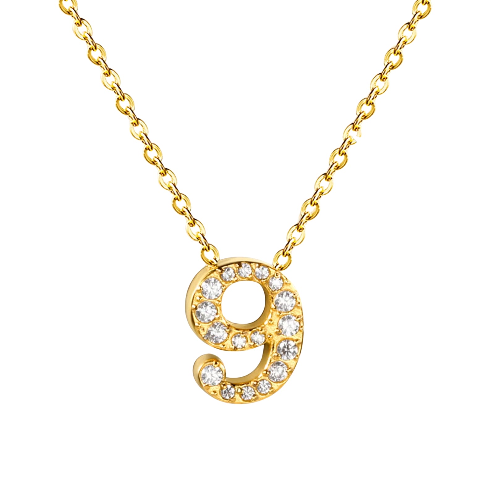 Sierra | Number Pendant Necklace