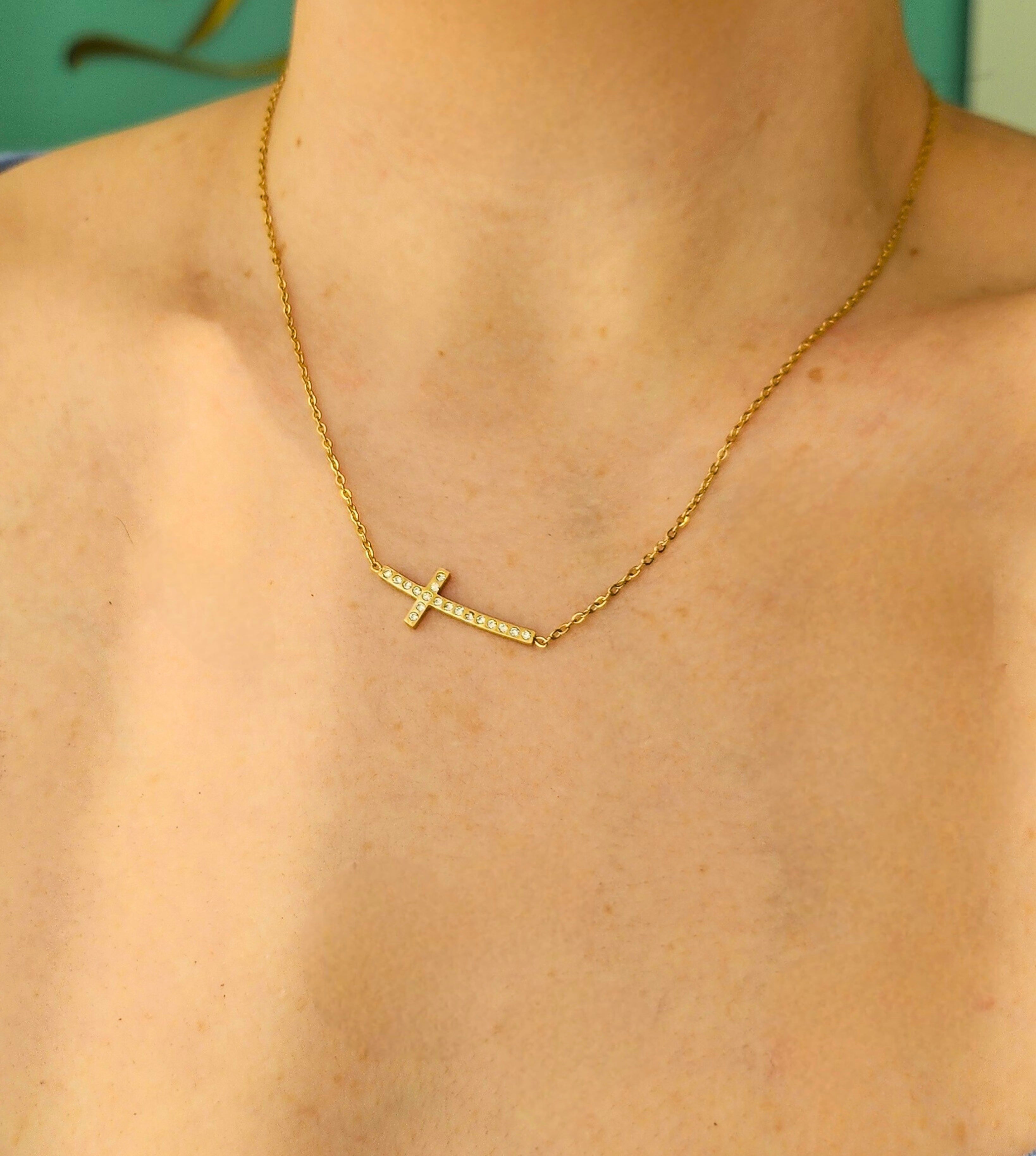 Faith | Crystal Cross Necklace