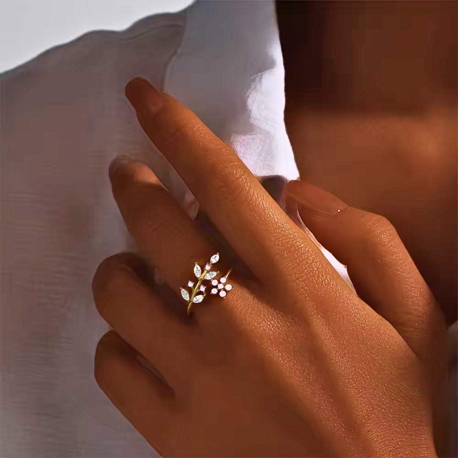 The Blooming Leaf Ring Sterling Silver - Main Image