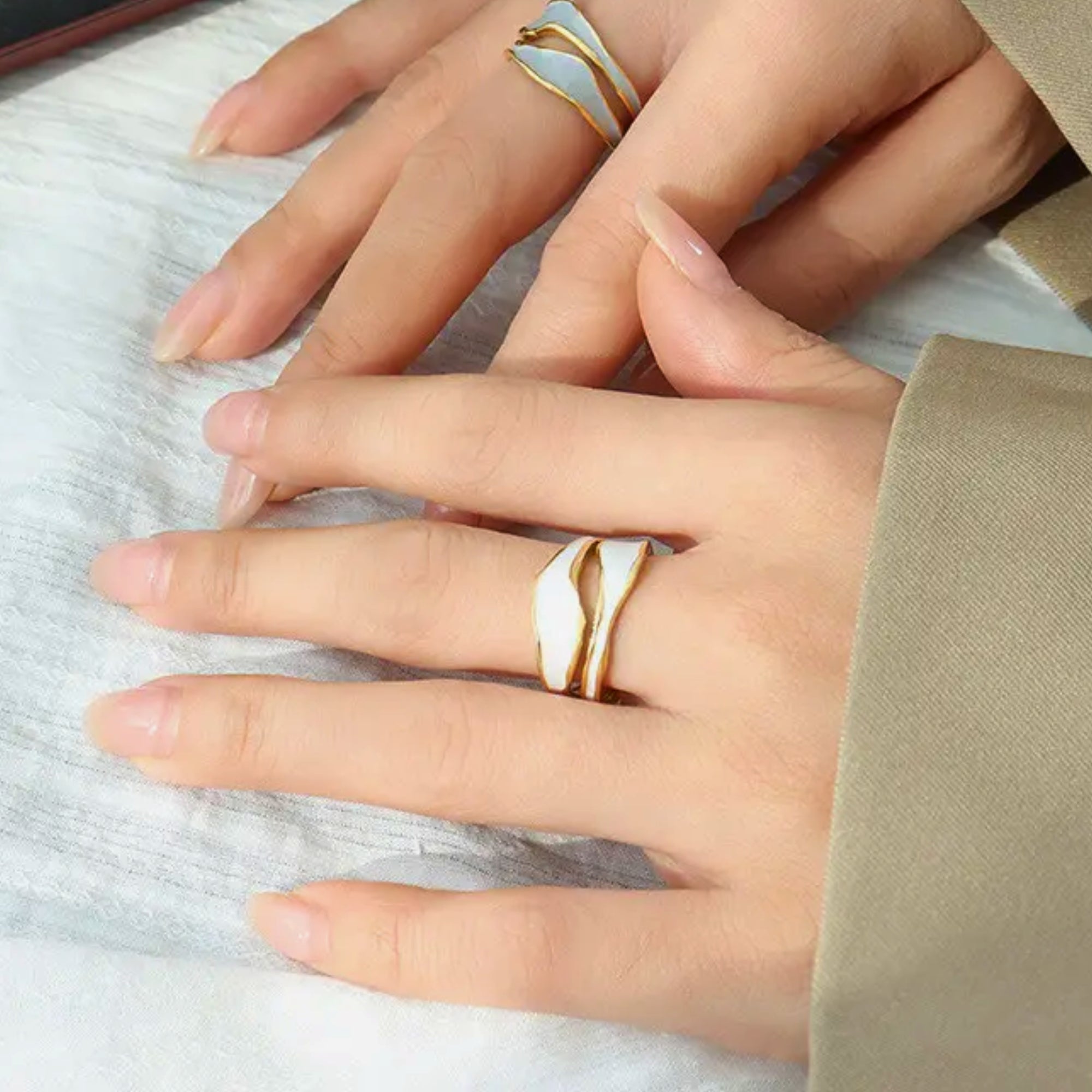 Giorgia Open Enamel Ring