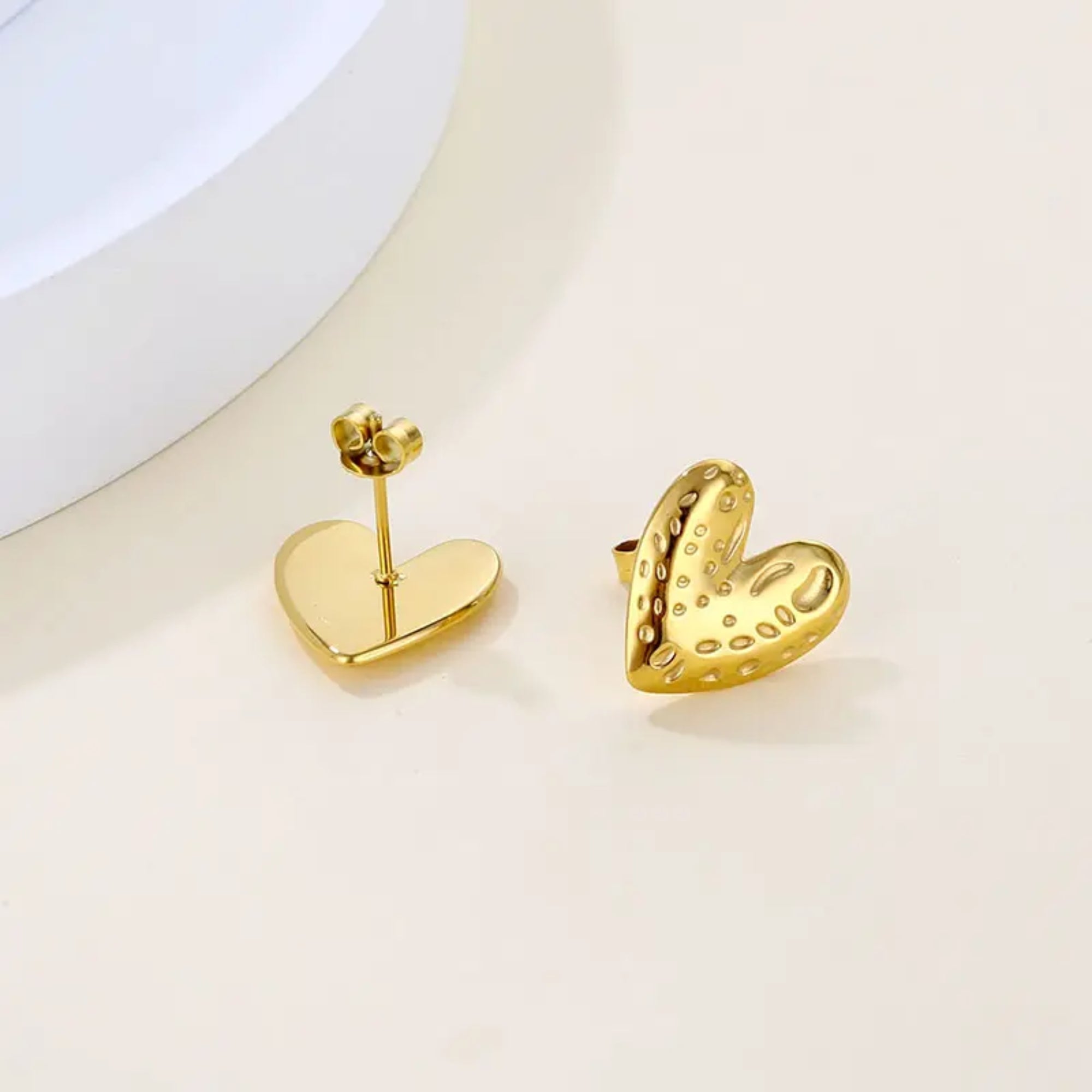 Isabella Heart Stud Earrings