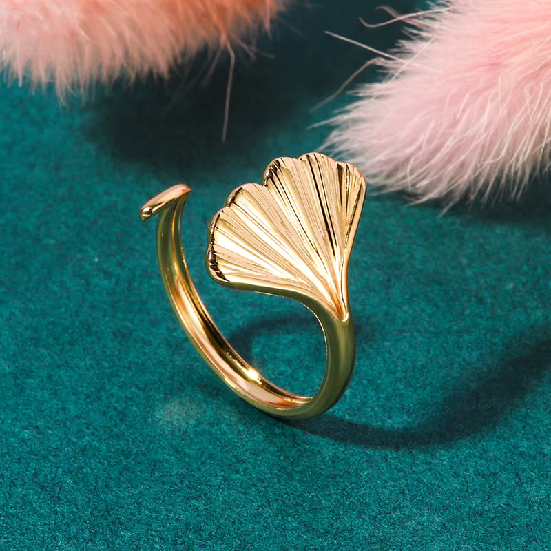 Golden Ginkgo Ring