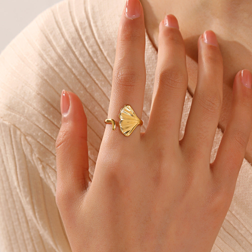Golden Ginkgo Ring