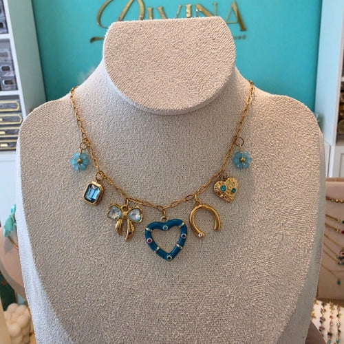 Blue Luck Charm Necklace